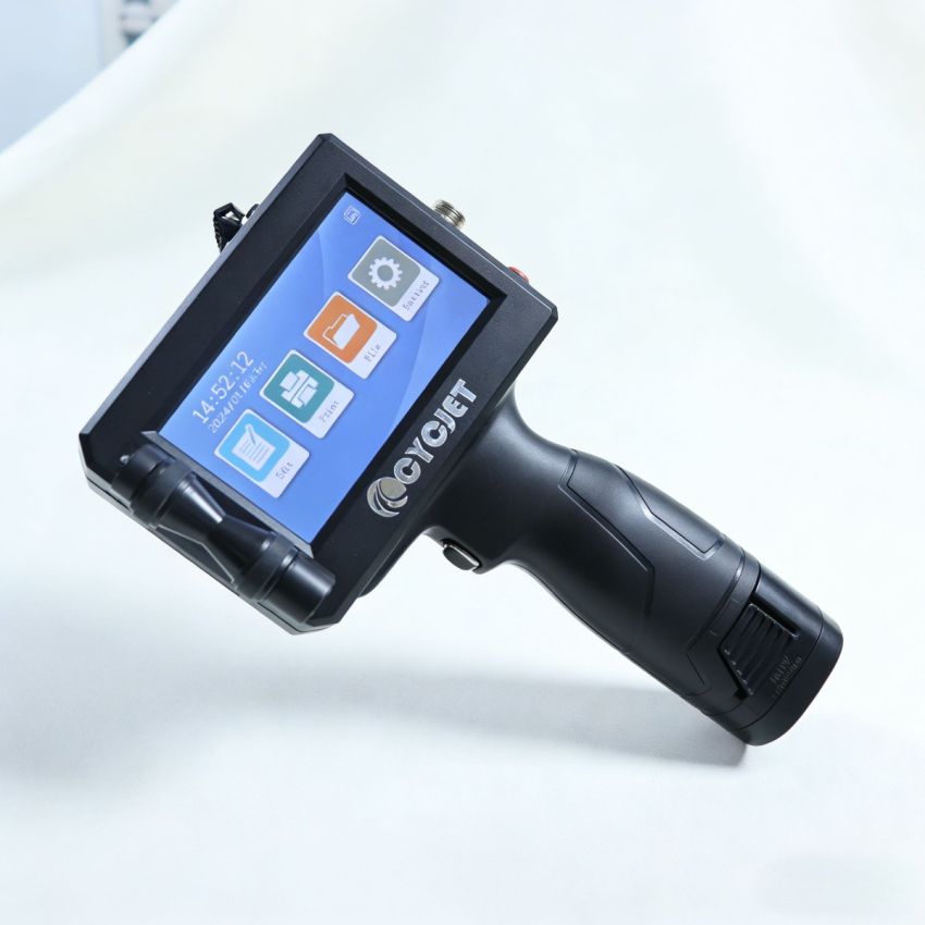 Handheld inkjet printer for bags