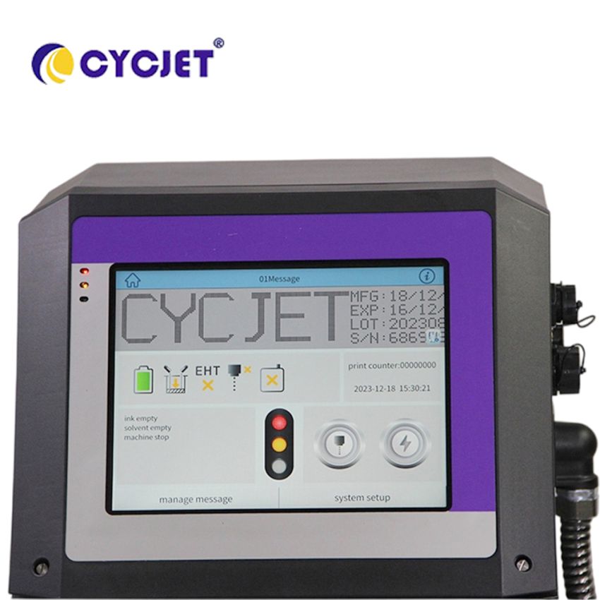 CYCJET B400i small character CIJ inkjet printer for high-speed production line coding of cartons and packaging bags